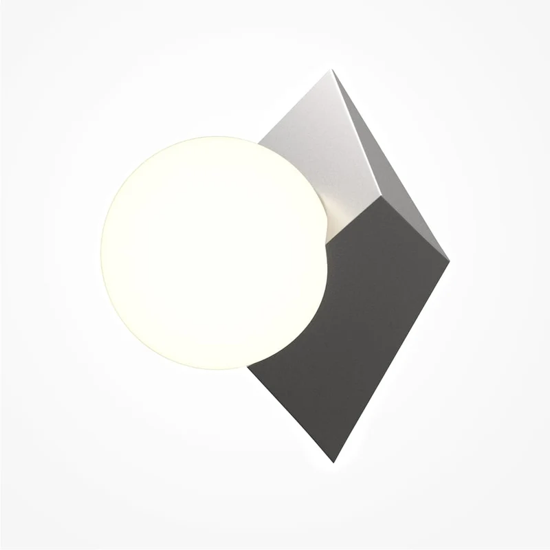 Luminaire mural métal platine moderne