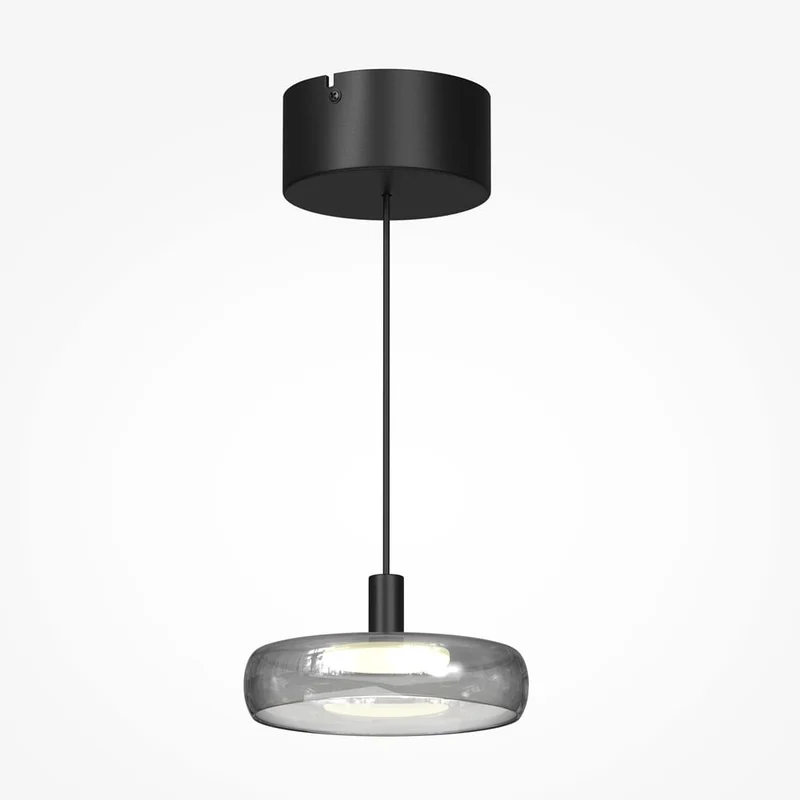 Lampe suspension en métal noir pour cuisine
