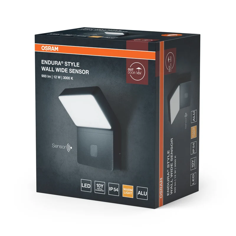 OSRAM ENDURA Style Wall Wide Applique murale LED avec capteur