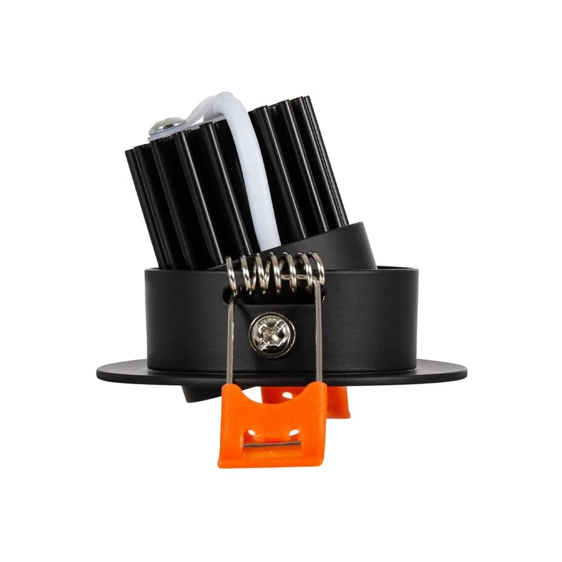 Spot Downlight encastrable LED 5W Rond COB Noir 4000K