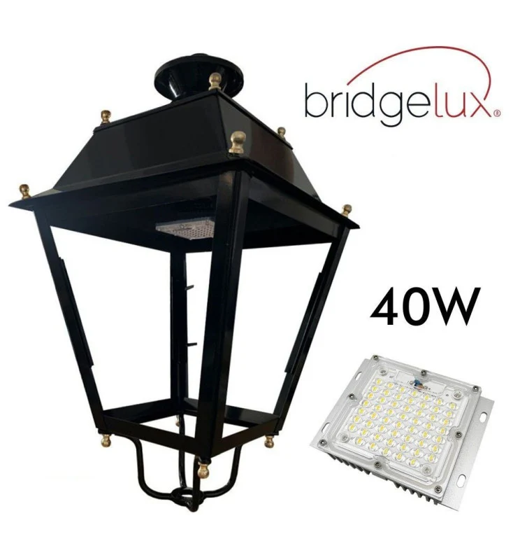 Tête de lampadaire lanterne 40W + adap. Diamètre 60mm