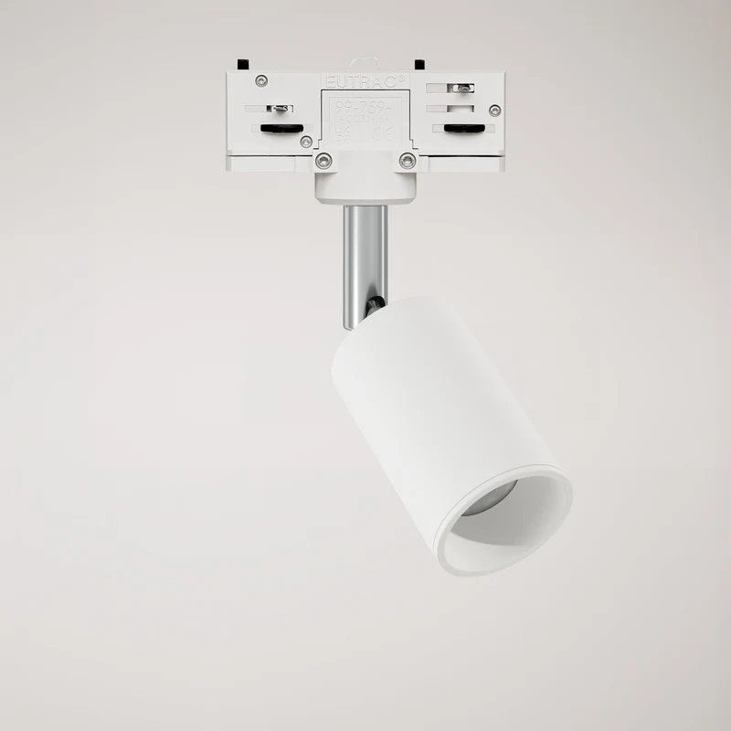 Spot orientable Bispot pour système sur rail - Blanc mat
