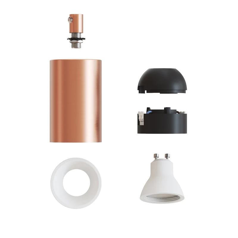 Spot GU10 Spotlight LED Bispot - Cuivre satiné / Blanc mat