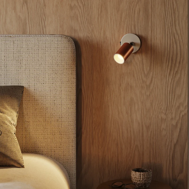 Spot GU10 Spotlight LED Bispot - Cuivre satiné / Blanc mat