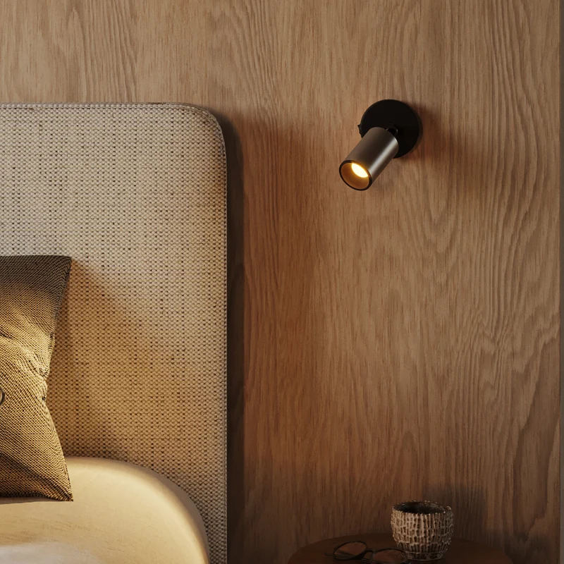 Spot GU10 Spotlight LED Bispot - Titane satiné / Noir