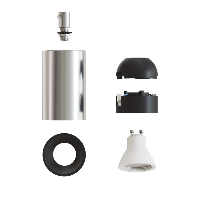 Spot GU10 Spotlight LED Bispot - Chrome / Noir