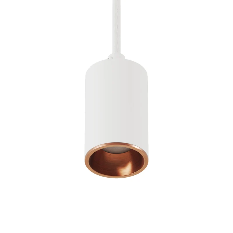 Spot GU10 Spotlight LED Bispot - Blanc mat / Cuivre satiné