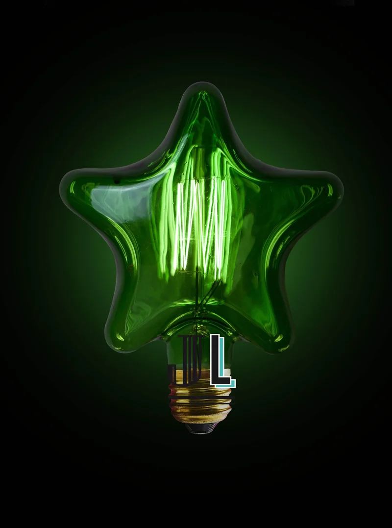 Ampoule verte E27 60W pour guirlande vinty light