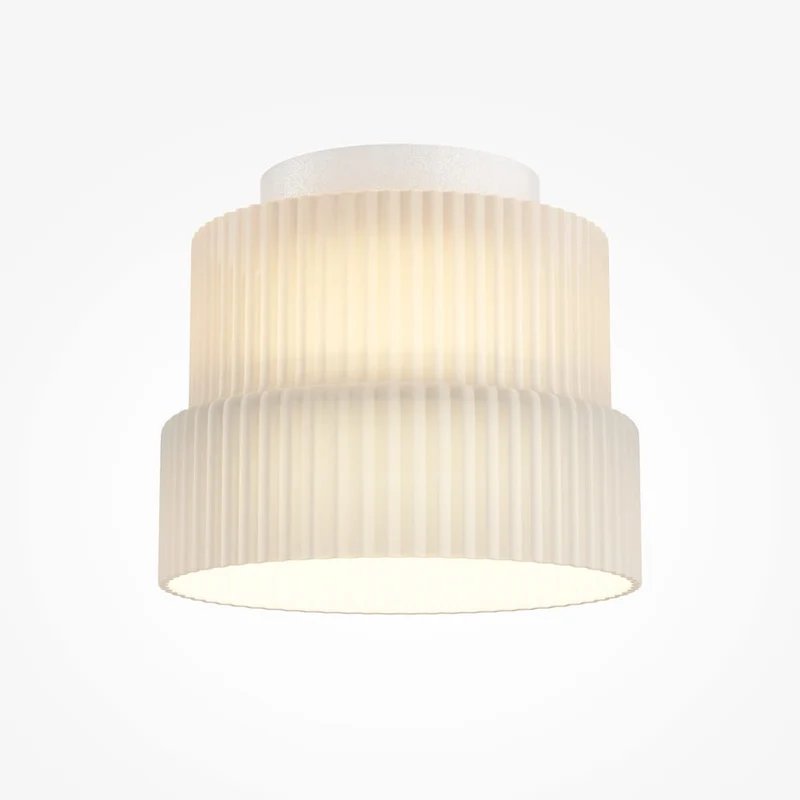 Petit plafonnier en verre blanc