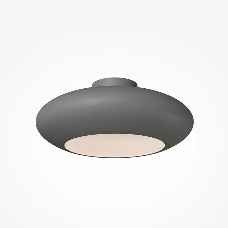 Lustre aluminium gris Ø40cm moderne