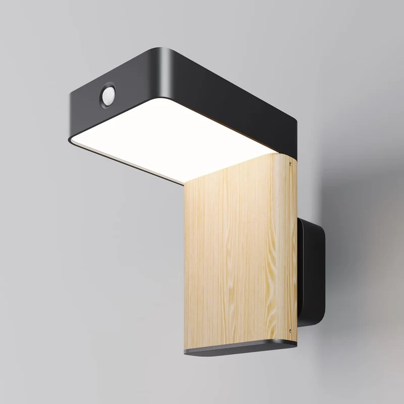 Lampe aluminium noir L18cm extérieur