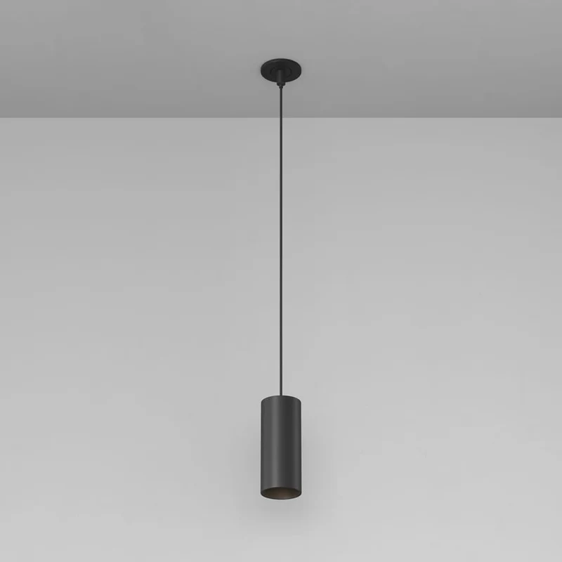 Spot aluminium noir Ø6cm moderne