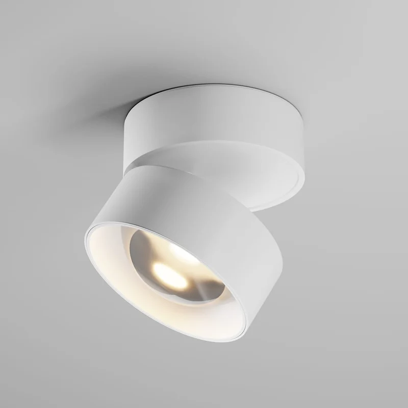 Lustre aluminium blanc Ø9cm moderne