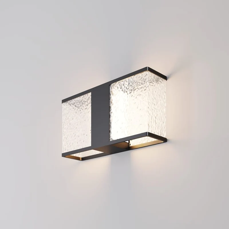 Luminaire mural métal noir L36cm extérieur