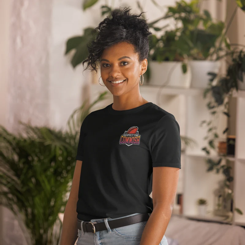 T-shirt unisexe à manches courtes « Respect The Commish » – Fantasy Football Draft pour le patron ultime de la ligue