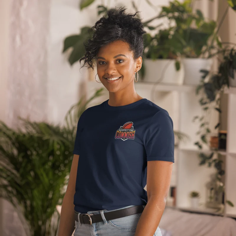 T-shirt unisexe à manches courtes « Respect The Commish » – Fantasy Football Draft pour le patron ultime de la ligue