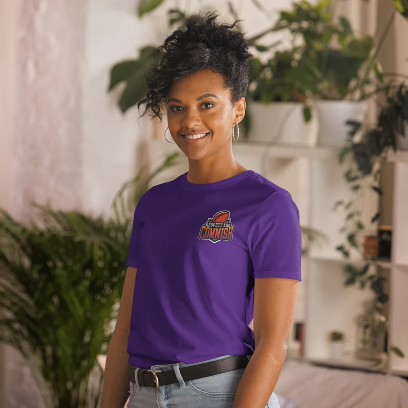 T-shirt unisexe à manches courtes « Respect The Commish » – Fantasy Football Draft pour le patron ultime de la ligue