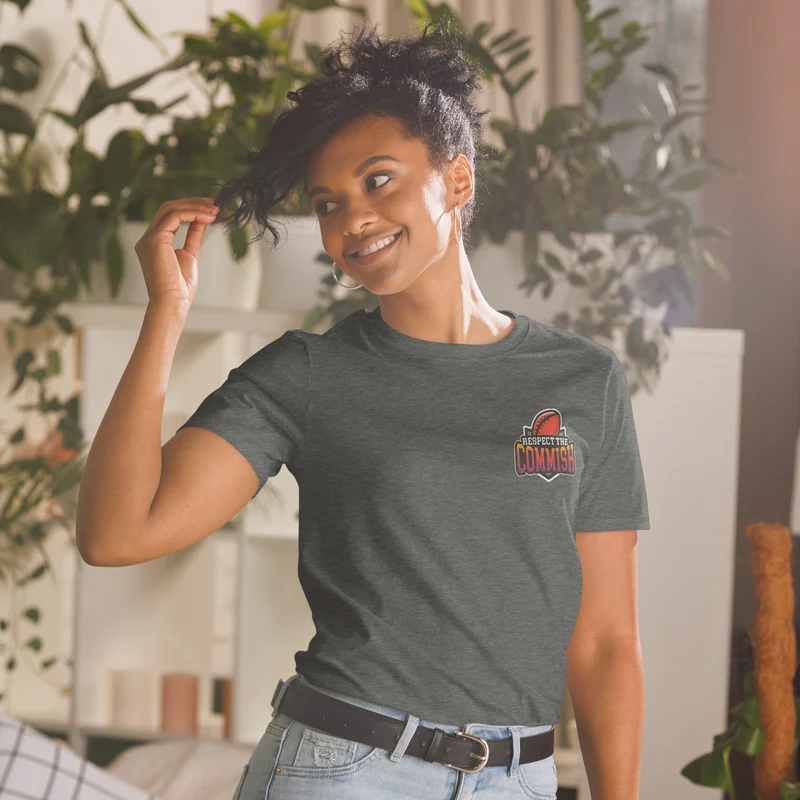 T-shirt unisexe à manches courtes « Respect The Commish » – Fantasy Football Draft pour le patron ultime de la ligue