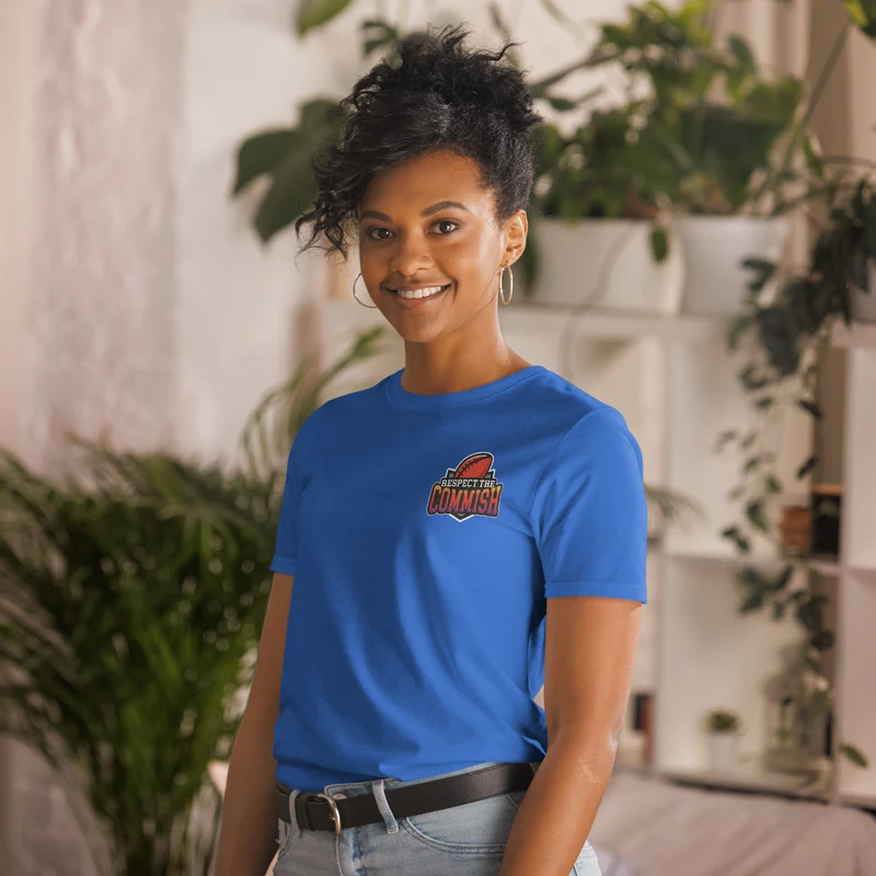 T-shirt unisexe à manches courtes « Respect The Commish » – Fantasy Football Draft pour le patron ultime de la ligue