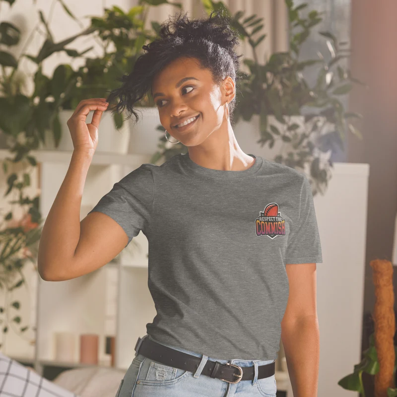 T-shirt unisexe à manches courtes « Respect The Commish » – Fantasy Football Draft pour le patron ultime de la ligue