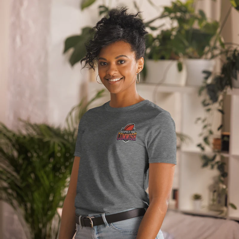 T-shirt unisexe à manches courtes « Respect The Commish » – Fantasy Football Draft pour le patron ultime de la ligue