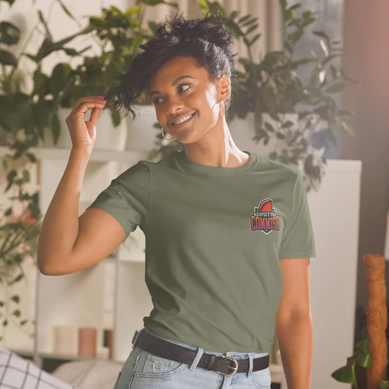 T-shirt unisexe à manches courtes « Respect The Commish » – Fantasy Football Draft pour le patron ultime de la ligue