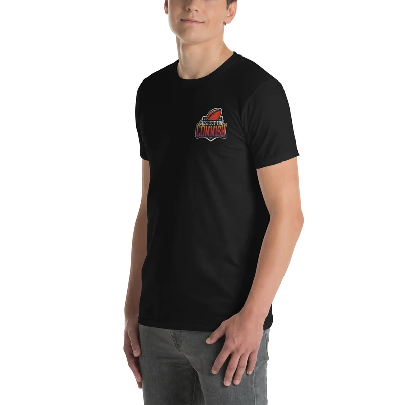 T-shirt unisexe à manches courtes « Respect The Commish » – Fantasy Football Draft pour le patron ultime de la ligue