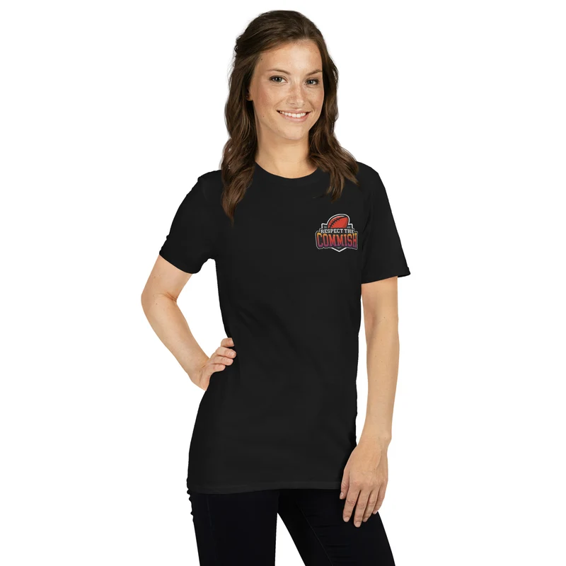 T-shirt unisexe à manches courtes « Respect The Commish » – Fantasy Football Draft pour le patron ultime de la ligue