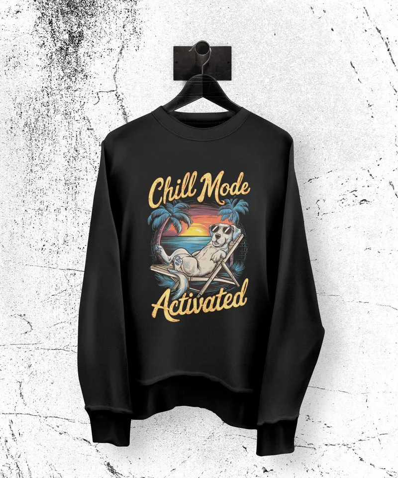 T-shirt chien activé en mode Chill sur la plage - Tee-shirt Relaxed Summer Vibes
