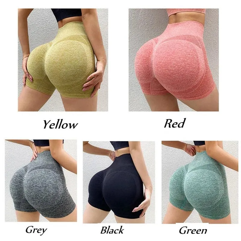 Shorts de Yoga pour femmes, Shorts d'entraînement taille haute, Fitness, levage des fesses, pantalons courts de course, vêtements de sport