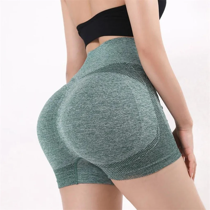 Shorts de Yoga pour femmes, Shorts d'entraînement taille haute, Fitness, levage des fesses, pantalons courts de course, vêtements de sport