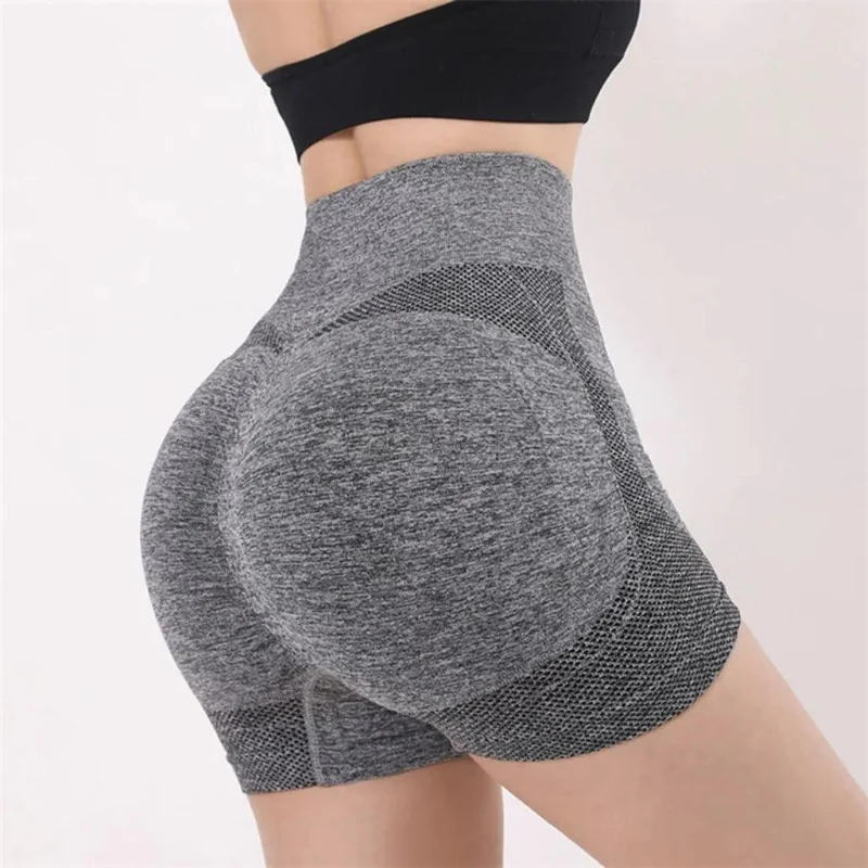Shorts de Yoga pour femmes, Shorts d'entraînement taille haute, Fitness, levage des fesses, pantalons courts de course, vêtements de sport