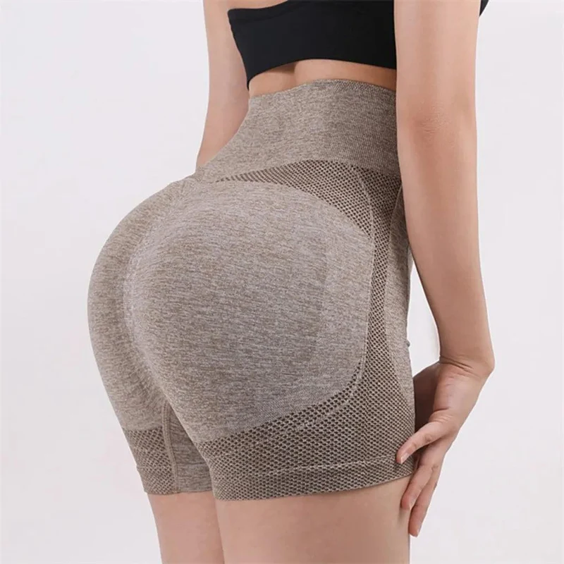 Shorts de Yoga pour femmes, Shorts d'entraînement taille haute, Fitness, levage des fesses, pantalons courts de course, vêtements de sport