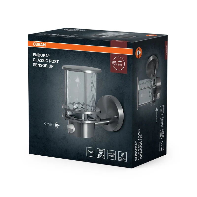 OSRAM ENDURA Classic Luminaire extérieur avec capteur, acier, IP44