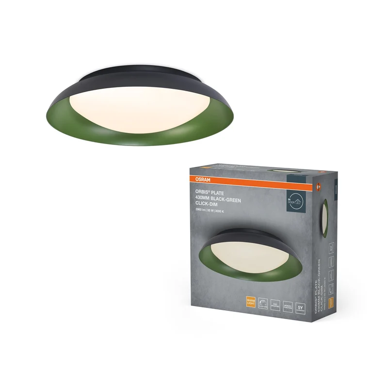 OSRAM ORBIS Plate Plafonnier 35W 430mm noir/vert