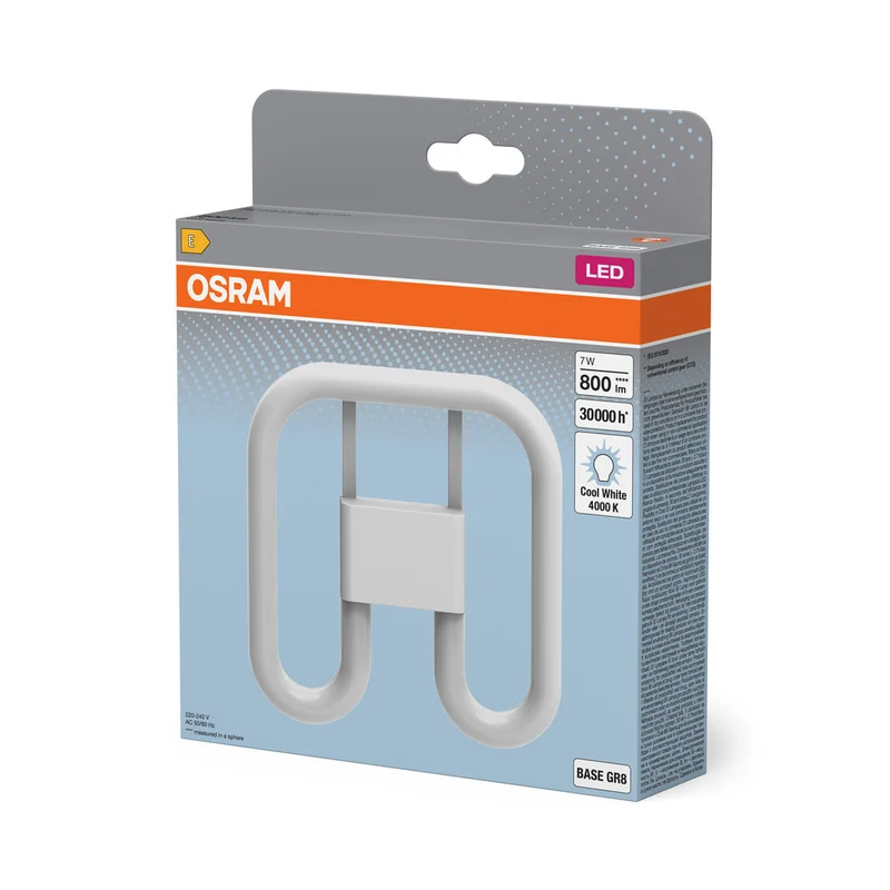 OSRAM DULUX LED SQ EM & ALIMENTATION SECTEUR AC 7W 840 GR8