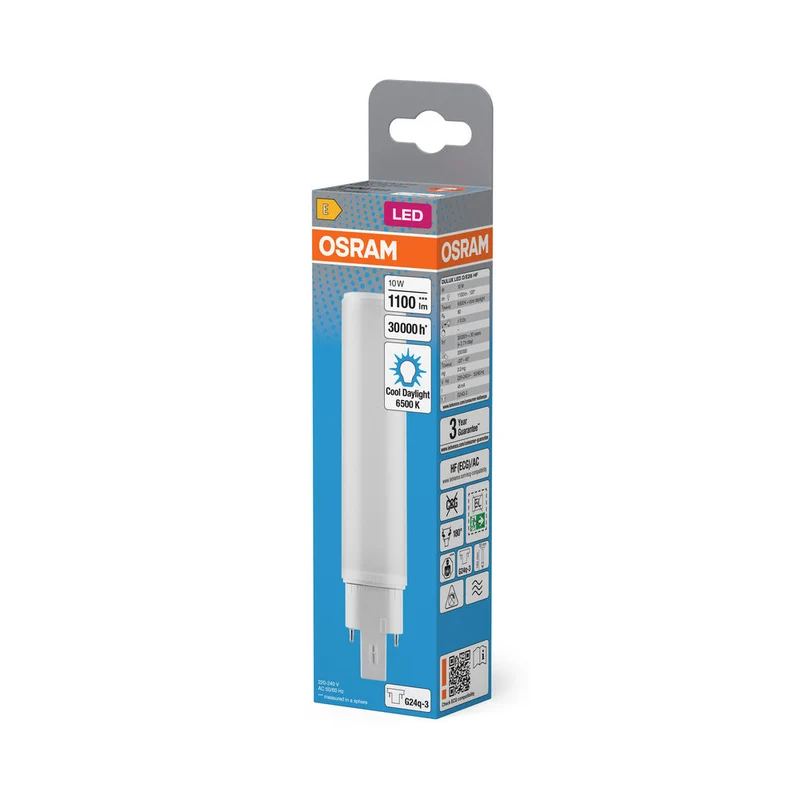 OSRAM DULUX LED D/E HF & ALIMENTATION SECTEUR 10W 865 G24Q-3