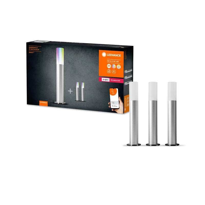 LEDVANCE Zigbee SMART+ lampe de jardin LED Gardenpole, RVB multicolore, 3W, 420lm