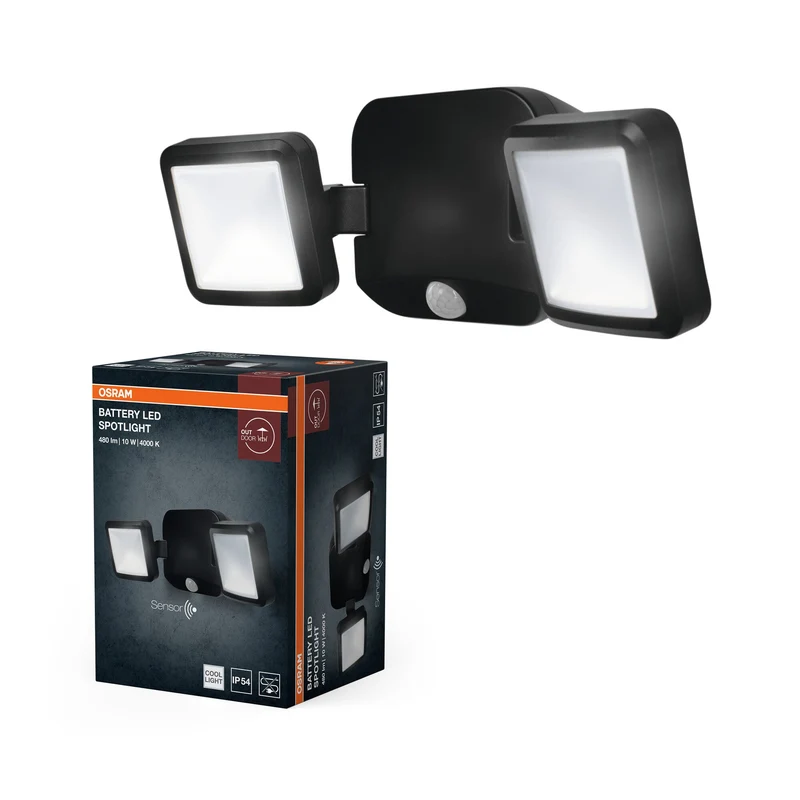 Projecteur à batterie OSRAM, lampe extérieure, noir, 10W