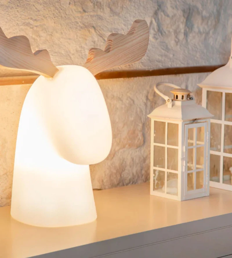 Lampe déco forme de renne RUDY - 230V - Usage intérieur - Blanc chaud
