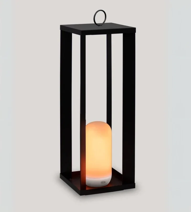 Lanterne portable SIROCO - À poser ou à suspendre - Effet flamme