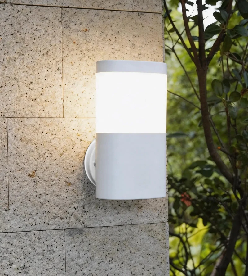 Applique murale extérieure LED DALLAS blanche 1000 lumens