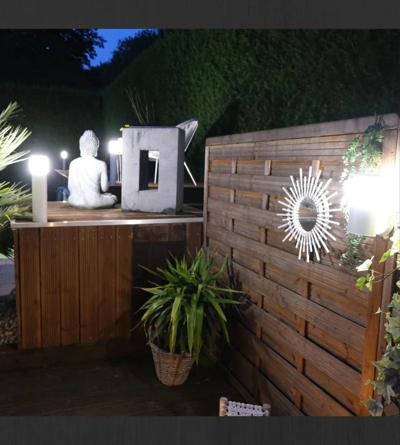 Applique murale extérieure LED DALLAS blanche 1000 lumens