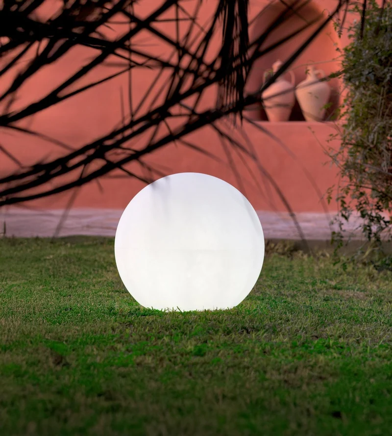 Boule lumineuse rechargeable USB et solaire BULY - RGB+CCT télécommandable - Extérieur et Intérieur