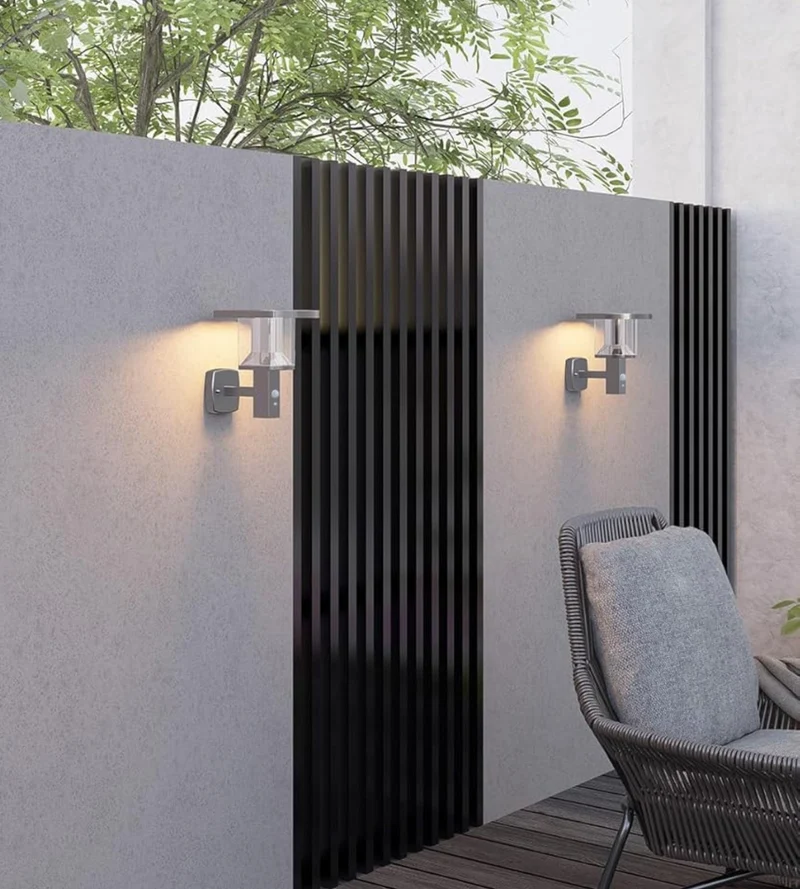 Applique murale solaire extérieure LED BERLIN inox avec détecteur