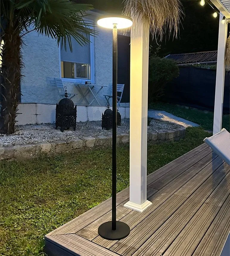 Lampe à poser solaire LED JAZZ noire