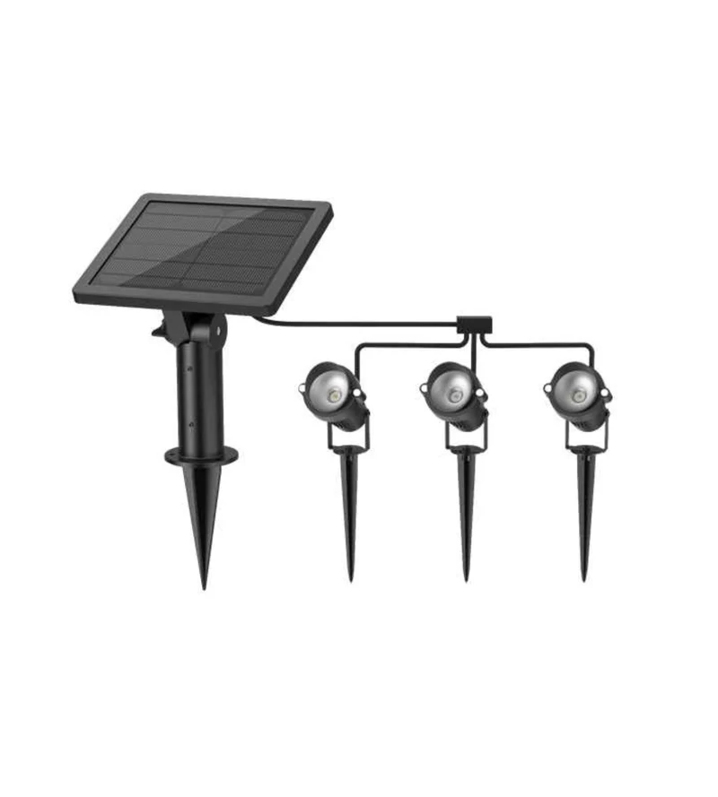 Kit de 3 spots piquets solaires LUMINA+ orientable balisage