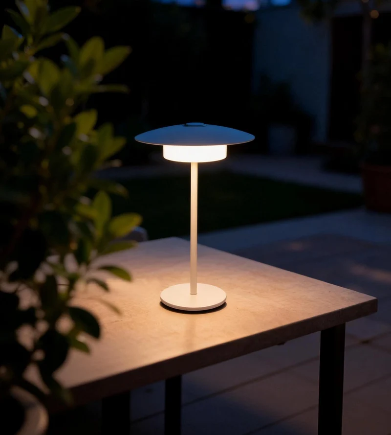 Lampe de table LED MALIA blanche