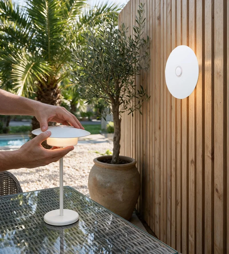 Lampe de table LED MALIA blanche