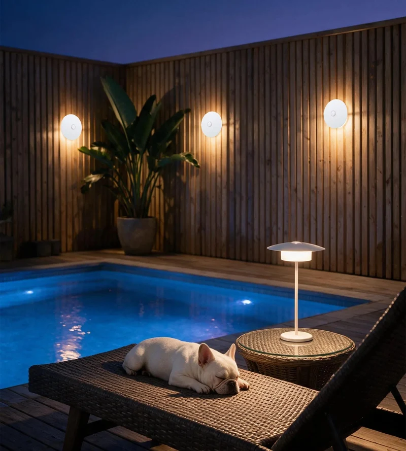 Lampe de table LED MALIA blanche